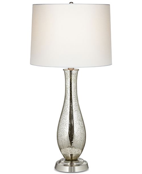 mercury glass lamp with burlap shade