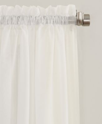 Sheer Voile Rod Pocket Curtain Panel