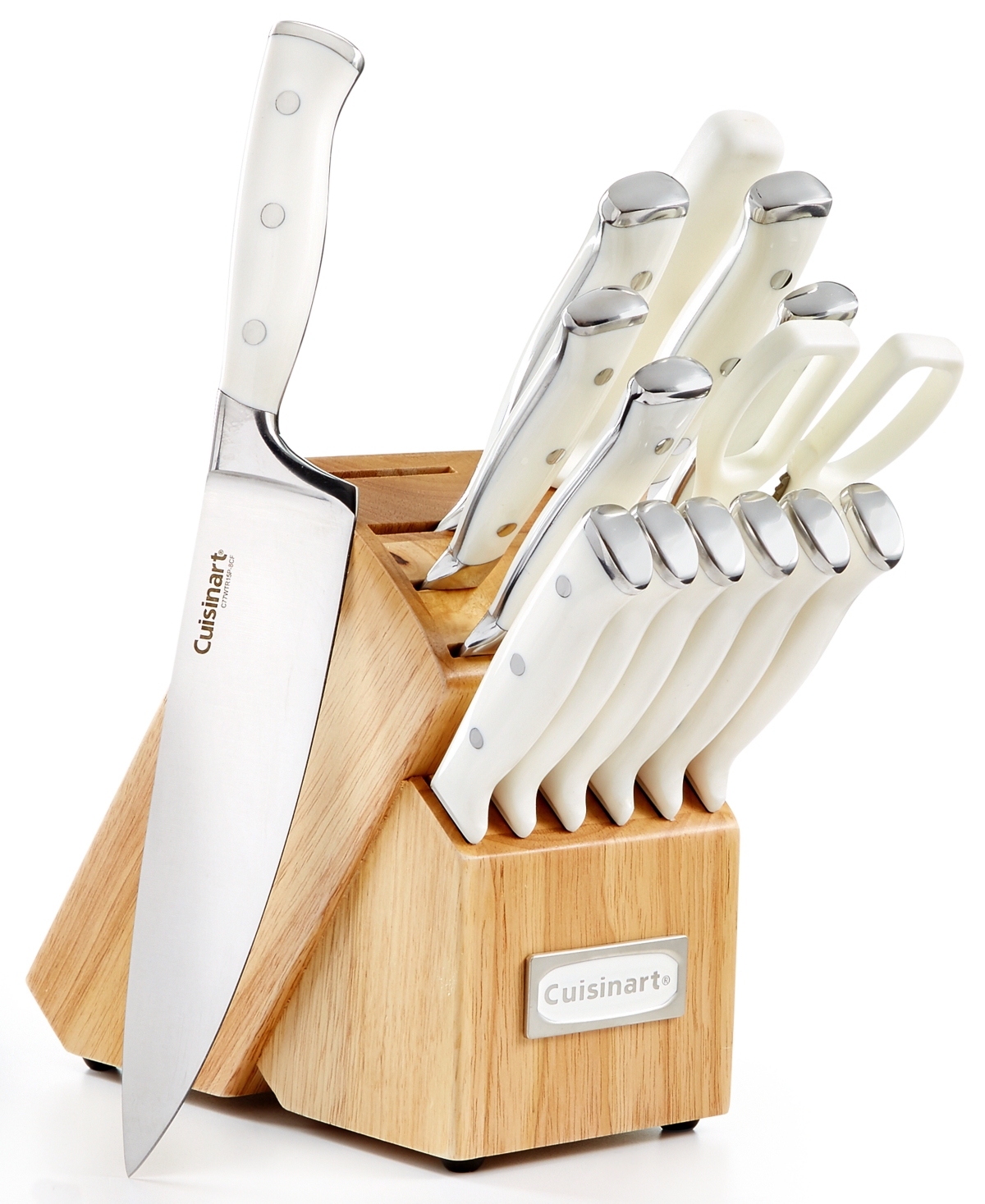 Cuisinart 15-piece Triple Riveted Cutlery Set In White