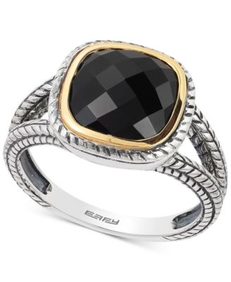 EFFY Collection - Onyx Ring in Sterling Silver & 18k Gold