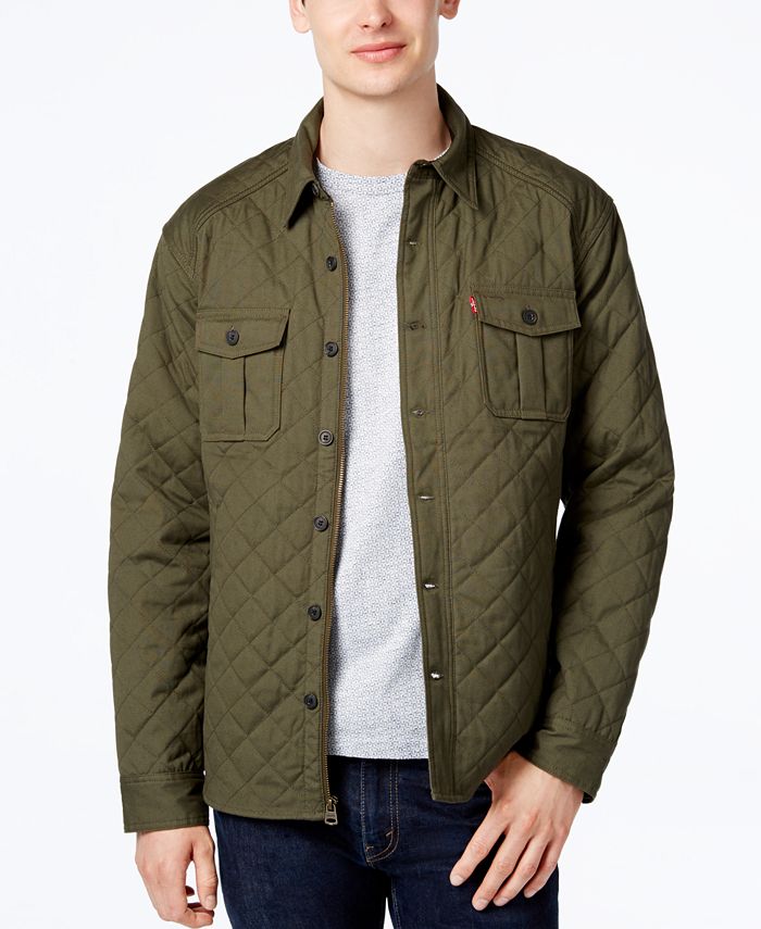 Levi's Men's Quilted Shirt Jacket & Reviews - Coats & Jackets - Men - Macy's