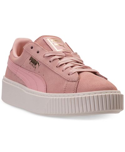 Puma Women's Suede Platform Core Casual Sneakers from Finish Line ...