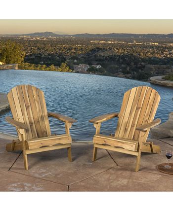 Noble House - Collyer Adirondack Chairs (Set of 2), Quick Ship