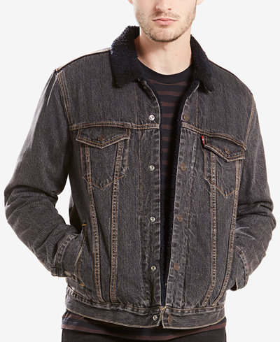 sherpa jacket trucker denim levi levis
