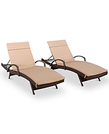 Farron Cushion Adjustable Lounge with Arms (Set of 2)