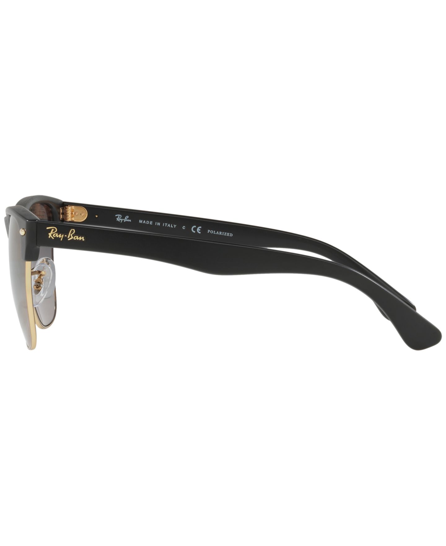 Женские солнцезащитные очки Ray-Ban Polarized Sunglasses, RB4175 Clubmaster Oversized, цвет: Чёрный / Серый градиентный — фото 6