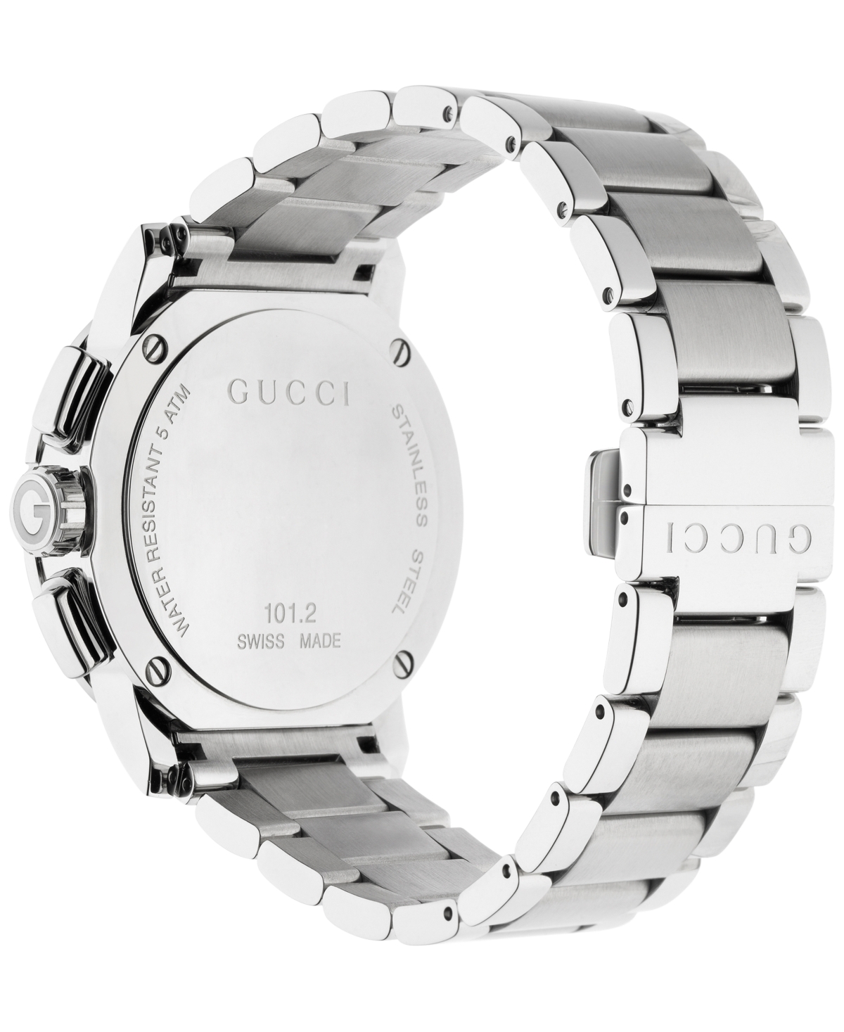 Shop Gucci Men's Swiss Chronograph Stainless Steel Bracelet Watch 44mm In Sliver