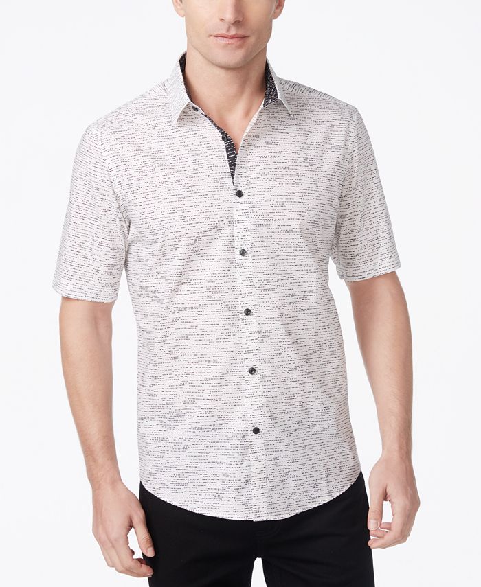 Alfani Men's Classic-Fit Dash Print Shirt - Macy's