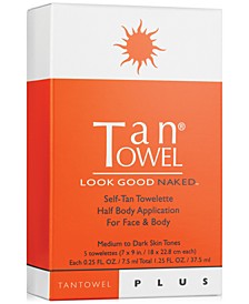 Half Body Plus Self-Tan Towelette, 5-Pk.