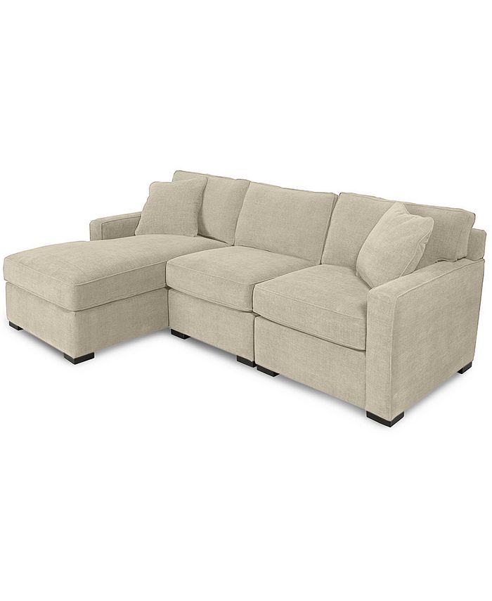 Furniture Radley 3Piece Fabric Chaise Sectional Sofa, Created for Macy