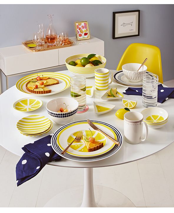kate spade new york Charlotte Street Grey East Dinnerware Collection