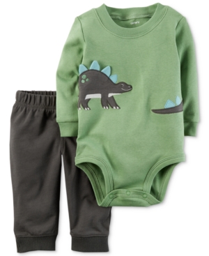 Carters 2-Pc. Cotton Dinosaur Bodysuit & Pants Set, Baby Boys 0-24 months