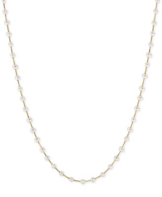 EFFY&reg; Cultured Freshwater Pearl (3mm) Statement Necklace in 14k Gold, 14k White Gold or 14k Rose Gold
