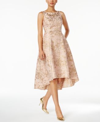 Adrianna Papell Embellished A-Line Dress - Macy's