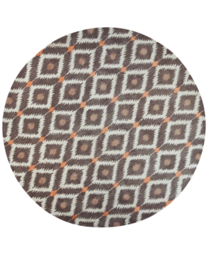 Closeout! Kas Bob Mackie Home 1016 Mocha Mirage 7'6in Round Rug