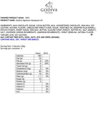 Godiva Chocolatier, 12-Pc. Signature Milk Chocolate Biscuits
