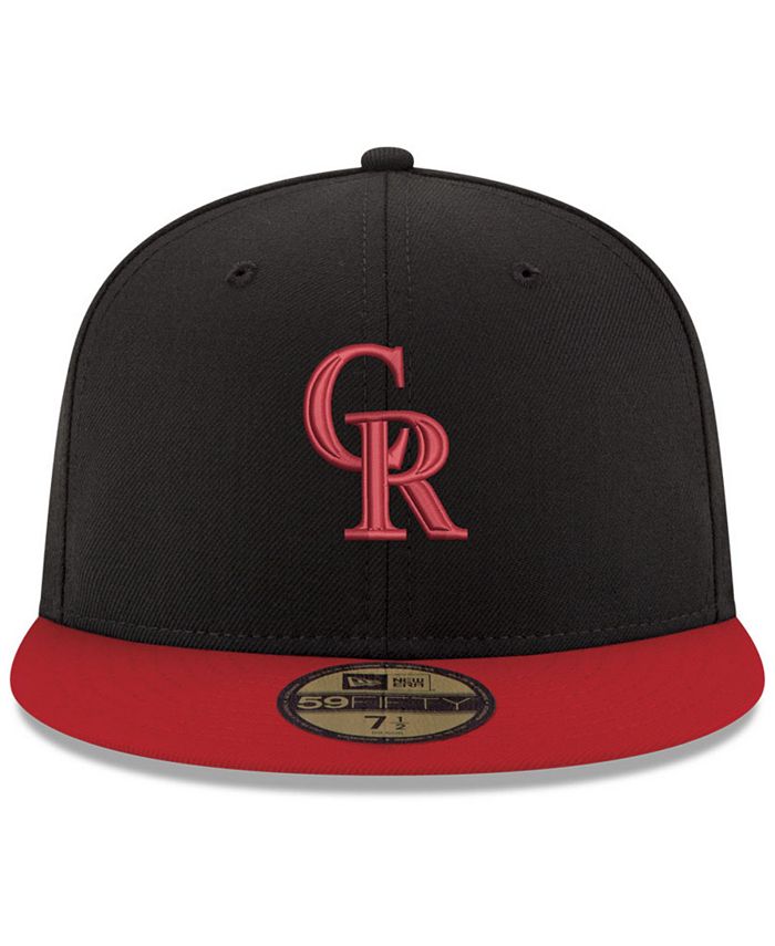 New Era Colorado Rockies Black & Red 59FIFTY Fitted Cap - Macy's