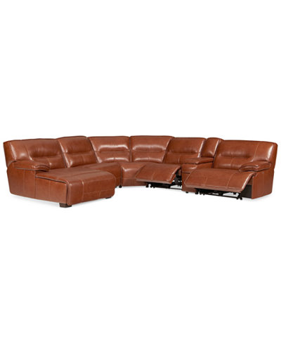 sectional leather beckett sofa pc chaise recliners macy pumps sebrina macys main console created power