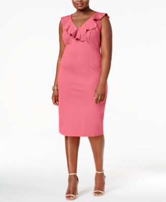 Love Squared - Plus Size Ruffled Bodycon Dress