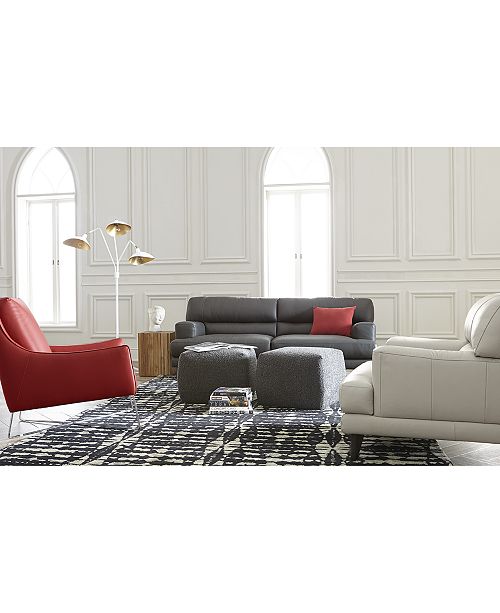 furniture closeout! ramella 79" leather sofa, created for macy's