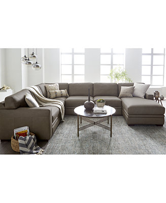 Furniture Avenell Leather Sectional and Sofa Collection, Created for Macy&#39;s & Reviews ...