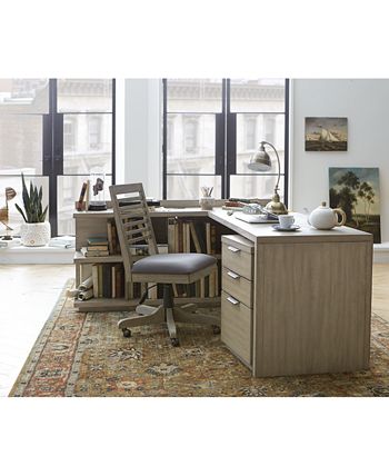 Ridgeway Home Office Furniture, 4-Pc. Set (Return Desk, Peninsula USB  Outlet Bookcase, Desk Chair & Mobile File Cabinet), Created for Macy's