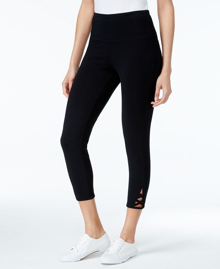 Style & Co Lattice-Detail Capri Leggings, Created for Macy's - Macy's