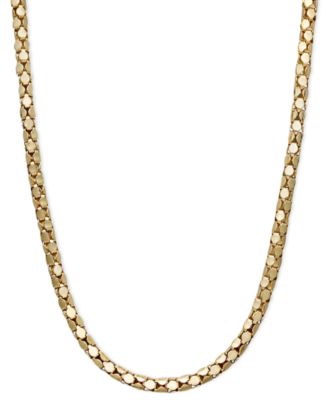 Macy's 14k Gold Necklace, 16-30" Popcorn Chain & Reviews ...