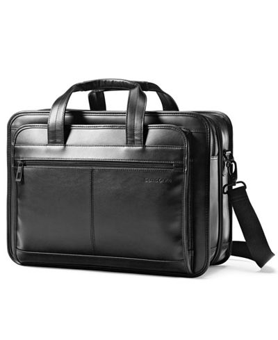 Samsonite Leather Expandable Laptop Briefcase - Backpacks - Luggage ...