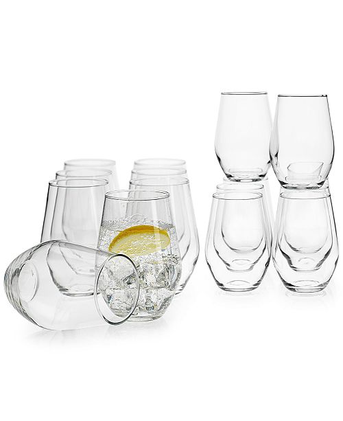 Luminarc Concerto 16Pc. Glassware Set & Reviews Glassware Dining