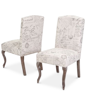 Noble House Hames Dining Chairs (set Of 2) In French Whi