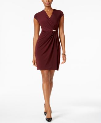 macys faux wrap dress
