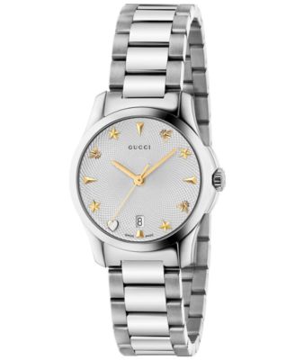 Gucci - Women's Swiss G-Timeless Stainless Steel Bracelet Watch 27mm