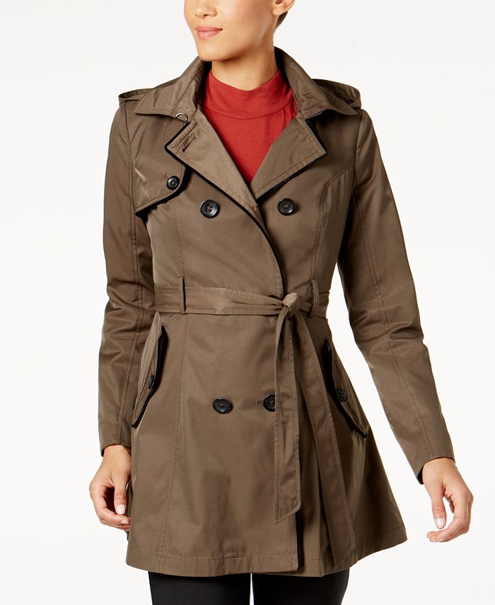 Laundry by Shelli Segal Corset-Back Trench Coat - Macy's