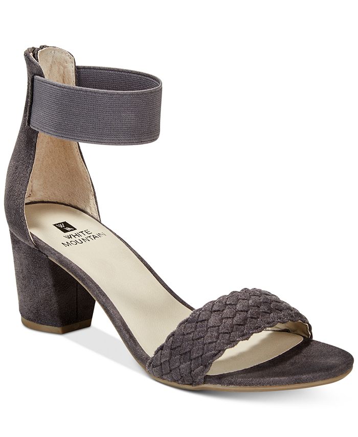 White mountain block heel sandals store
