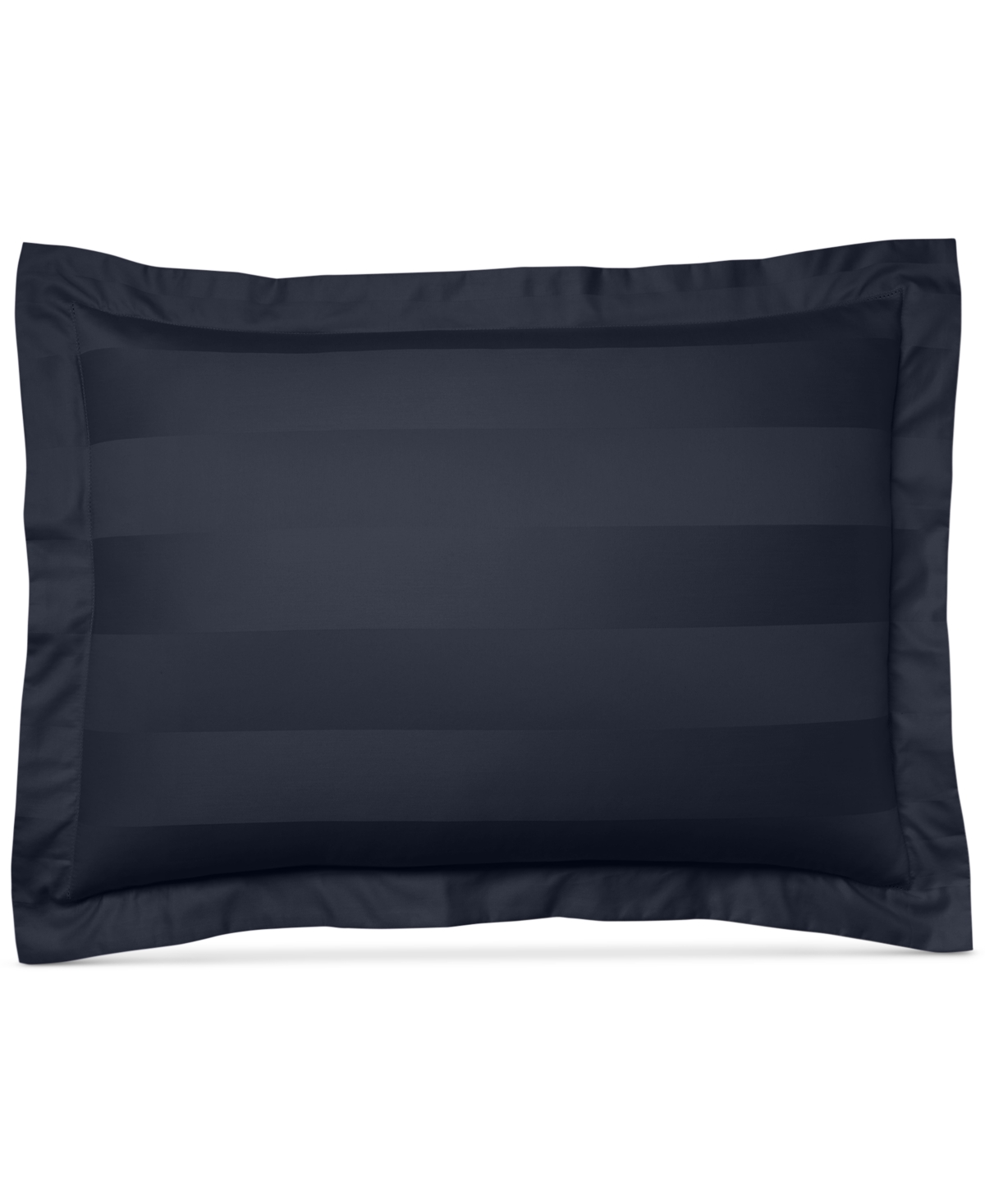 Charter Club Damask 3" Stripe 100% Supima Cotton 550 Thread Count Sham, Standard, Created for Macy's - Navy