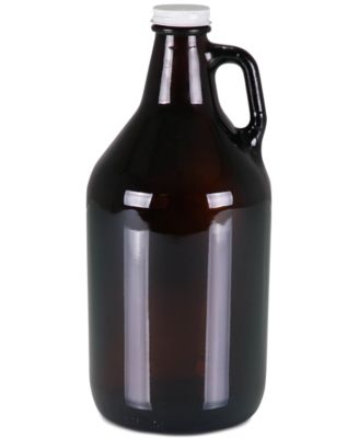 Picnic Time - 64-Oz. Amber Translucent Glass Growler