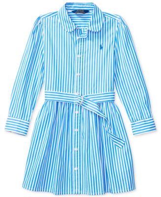 ralph lauren striped cotton shirtdress