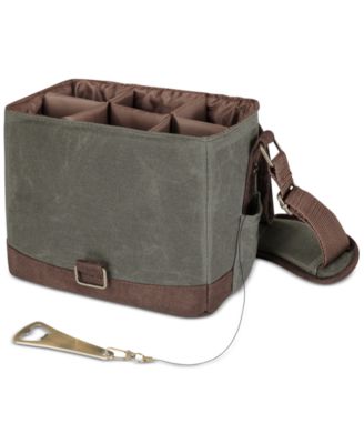 Legacy&reg; by Khaki Green & Brown Beer Caddy Cooler Tote with Opener
