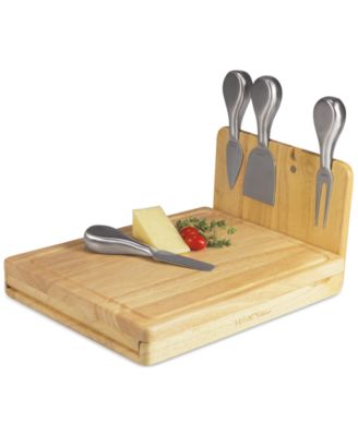 Toscana&reg; by Asiago Rubberwood Cheese Board & Tools Set