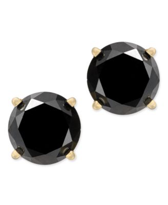 Black Diamond Stud Earrings (2 ct. t.w.) 14k White or Yellow Gold