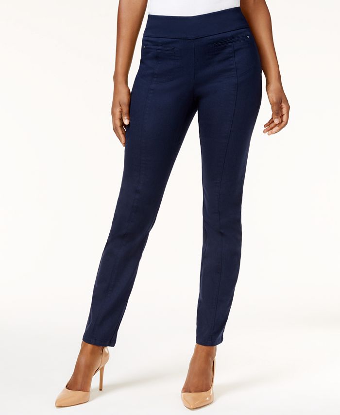 Style & Co Petite Pull-On Seamed Skinny Pants, Created for Macy's - Macy's