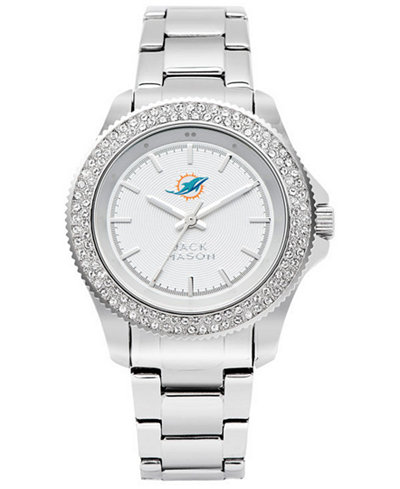 Jack Mason Women's Miami Dolphins Glitz Sport Bracelet Watch