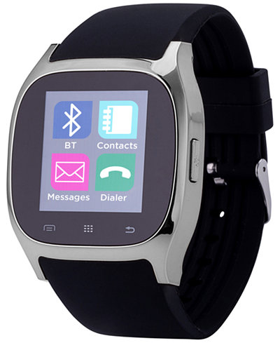 iTOUCH Unisex Black Rubber Strap Smart Watch 46x45mm ITC3360S590-058 - Watches - Jewelry