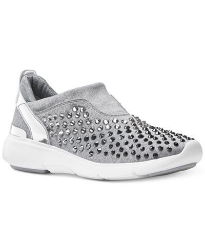 MICHAEL Michael Kors Ace Trainer Embellished Slip-On Sneakers - Shoes - Macy&#39;s