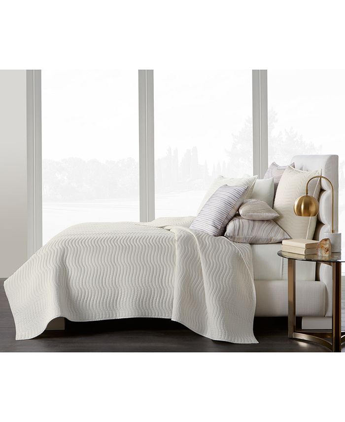 Hotel Collection Agate Pima Cotton Quilted King Coverlet, Created for