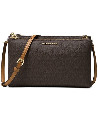 MICHAEL Michael Kors Signature Adele Double-Zip Crossbody - Handbags ...