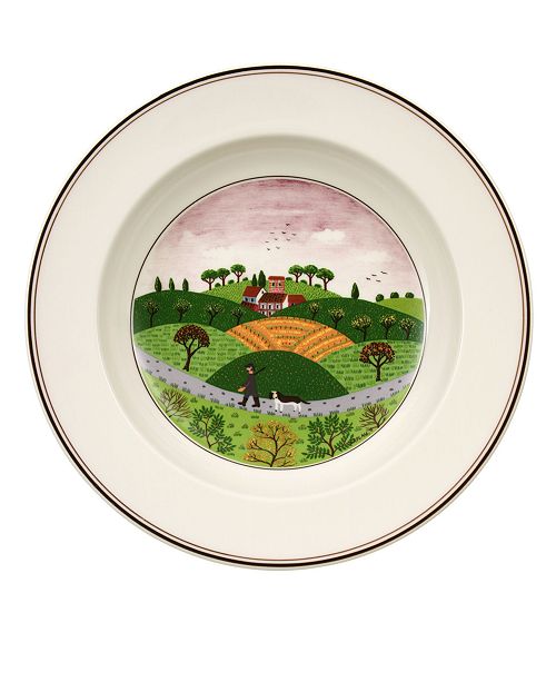 Villeroy Boch Design Naif Rim Soup Bowl Hunter Dog Reviews