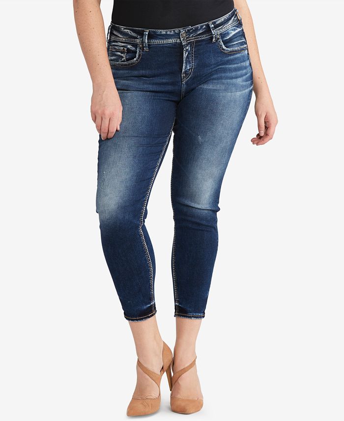 Silver Jeans Co. Trendy Plus Size Avery High-Rise Ankle Jeans & Reviews ...