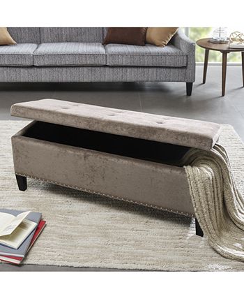 Furniture - Catarina Fabric Storage Bench, Quick Ship